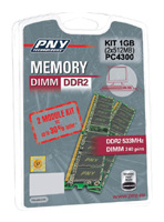PNY Dimm DDR2 533MHz kit 1GB (2x512MB)