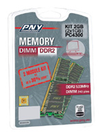 PNY Dimm DDR2 533MHz kit 2GB (2x1GB)
