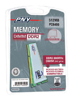 PNY Dimm DDR2 800MHz 512MB