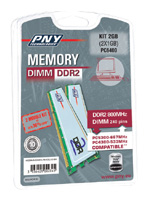 PNY Dimm DDR2 800MHz kit 2GB (2x1GB)
