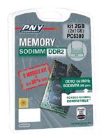 PNY Sodimm DDR2 667MHz kit 2GB (2x1GB)