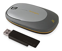 Kensington Ci75m Wireless Notebook Mouse Silver-Grey USB